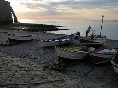 Coucher de soleil sur Etretat